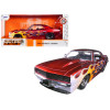 1969 Chevrolet Camaro Red with Flames 1/24 Diecast Model Car by Jada
