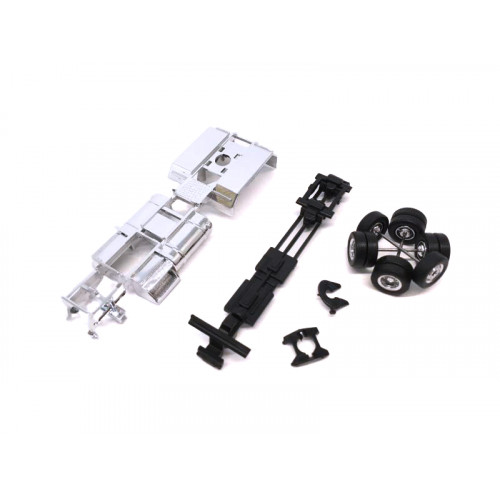 Chrome Chassis Kit for Kenworth or Peterbilt Cab 1/87 (HO) Plastic Model by Promotex