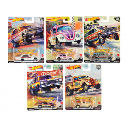 'Drag Strip' 5 piece Set 'Car Culture' Series Diecast Model Cars by Hot Wheels