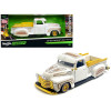1950 Chevrolet 3100 Pickup Truck Lowrider White with Graphics and Gold Wheels