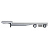 48ft Spread-Axle Drop Deck Trailer with Chrome Wheels and Silver Top 1/87 (HO) Plastic Model by Promotex