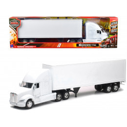 Kenworth T700 Truck with Dry Goods Trailer White 