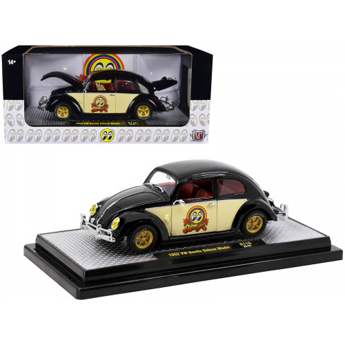 1952 Volkswagen Beetle Deluxe Model Black with Cream Sides and Red Interior 