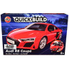 Skill 1 Model Kit Audi R8 Coupe Red Snap Together Model by Airfix Quickbuild