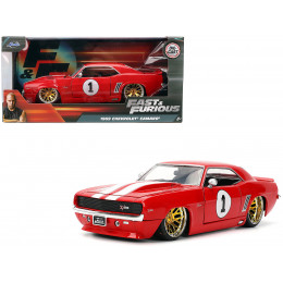 1969 Chevrolet Camaro #1 Red with White Stripes 