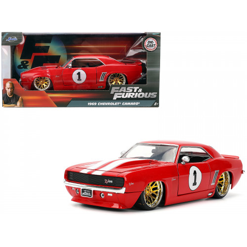 1969 Chevrolet Camaro #1 Red with White Stripes 