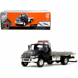 International DuraStar 4400 Flatbed Tow Truck Matt Black 1/24 Diecast Model Car by Jada