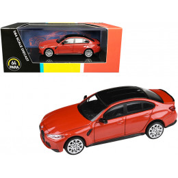 BMW M3 (G80) Toronto Red Metallic with Black Top 1/64 Diecast Model Car by Paragon