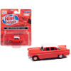 1955 Ford 4-Door Sedan Torch Red with White Top 1/87 (HO) Scale Model Car by Classic Metal Works