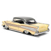 1957 Chevrolet Bel Air Cream with Graphics and Gray Metallic Top