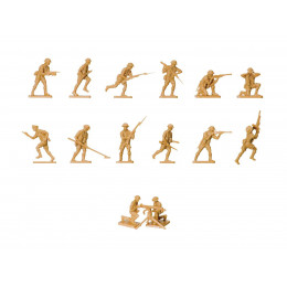 Level 1 Model Kit WWII British 8th Army 49 Piece Figure Set 1/76 Plastic Model Kit by Airfix
