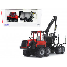 Komatsu 875.1 Forwarder Red and Black 1/32 Diecast Model by First Gear