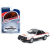 1981 Ford Mustang Cobra Polar White and Black with Red Stripes