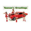 Christmas Girls 4 pieces Figure Set for 1:18 Scale Diecast Model Cars by American Diorama