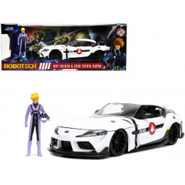 2020 Toyota Supra White and Roy Focker Diecast Figurine 