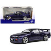 1999 Nissan Skyline GT-R (R34) RHD (Right Hand Drive) Midnight Purple Metallic 1/18 Diecast Model Car by Solido