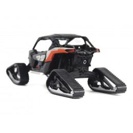 Can-Am Maverick X3 X RS Turbo RR Winter Version Chalk Gray and Magma Red with Driver Figure 1/32 Diecast Model by BRP Models
