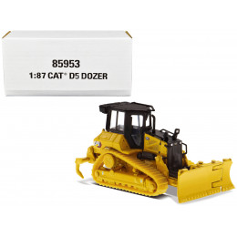 CAT Caterpillar D5 Track-Type Dozer Yellow with Fine Grading Undercarriage and Foldable Blade 