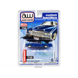 1975 Cadillac Eldorado Dark Blue Metallic with Light Blue (Partial) Vinyl Top 