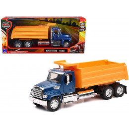 Freightliner 114SD Dump Truck Blue and Yellow 