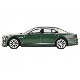 Bentley Flying Spur White Sand and Verdant Green Metallic with Black Top Limited Edition 1/64 Diecast Model Car by Mini GT