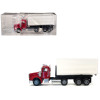 Peterbilt 367 Roll-Off Dump Truck Red with White Box 1/87 (HO) Plastic Model Car by Promotex