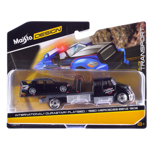 International Durastar Flatbed Truck Black 