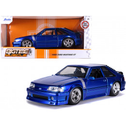 1989 Ford Mustang GT 5.0 Candy Blue with Silver Stripes 