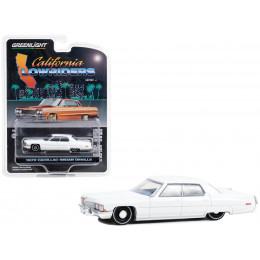 1972 Cadillac Sedan deVille Lowrider Cotillion White with Blue Interior 