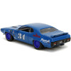1972 Plymouth GTX #34 Blue with Graphics 'Bigtime Muscle' Series 1/24 Diecast Model Car by Jada