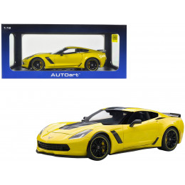 2016 Chevrolet Corvette C7 Z06 C7R Edition Corvette Racing Yellow 1/18 Model Car by Autoart