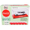 6 Collectible Acrylic Display Show Cases with Red Plastic Bases with 3 Different Slogans 