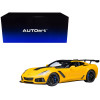 2019 Chevrolet Corvette C7 ZR1 Corvette Racing Yellow Tintcoat with Carbon Top 1/18 Model Car by Autoart