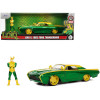 1963 Ford Thunderbird Green and Yellow Metallic with Hood Graphics and Loki Diecast Figure