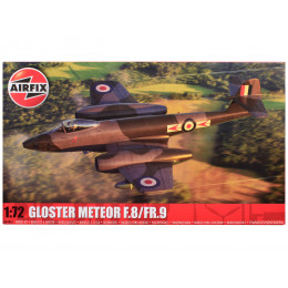 Level 2 Model Kit Gloster Meteor F.8/FR.9 Fighter Aircraft with 2 Scheme Options 1/72 Plastic Model Kit by Airfix
