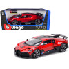 Bugatti Divo Red Metallic with Carbon Accents 1/18 Diecast Model Car by Bburago