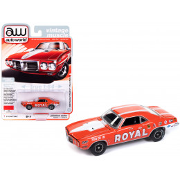 1969 Pontiac Firebird Royal Bobcat Carousel Red with White Stripes and Graphics 