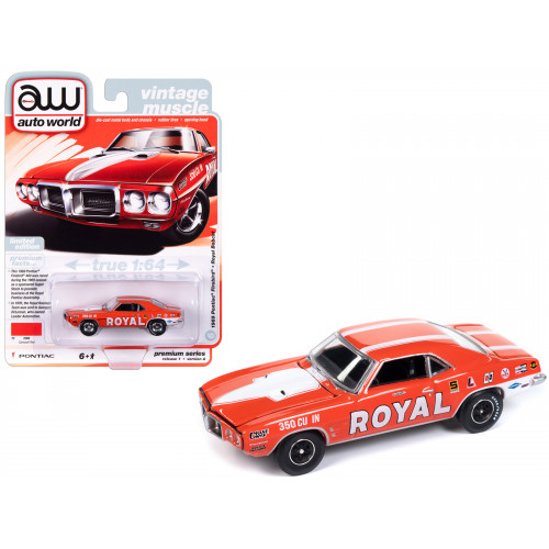 1969 Pontiac Firebird Royal Bobcat Carousel Red with White Stripes and Graphics 