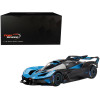 Bugatti Bolide Presentation Version Blue and Black 1/18 Model Car by Top Speed