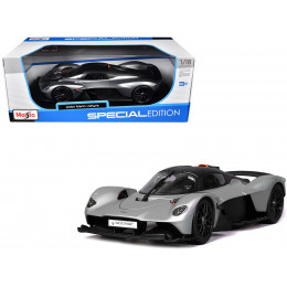 Aston Martin Valkyrie Silver Metallic with Matt Black Top 