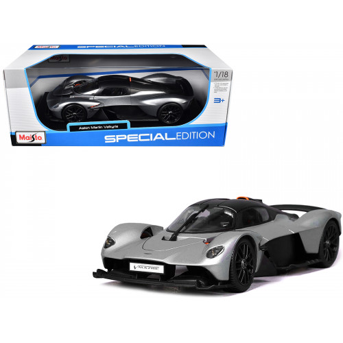 Aston Martin Valkyrie Silver Metallic with Matt Black Top 
