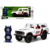 1973 Ford Bronco #008 White with Red and Black Stripes and Red Interior with Extra Wheels