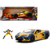 2020 Chevrolet Corvette C8 Stingray Gold Metallic and Dark Blue and Wolverine Diecast Figurine