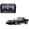 Lamborghini Miura SVR Black with Gold Accents and Wheels 1/43 Diecast Model Car by Kyosho