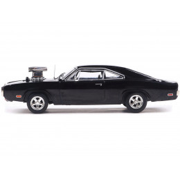 1970 Dodge Charger with Blown Engine Black 1/43 Diecast Model by IXO Models