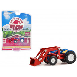 1950 Ford 8N Tractor with Front Loader Blue and Red 