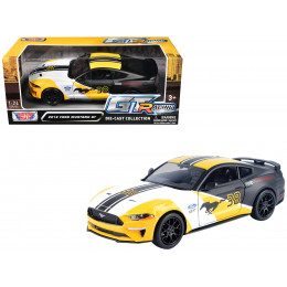 2018 Ford Mustang GT #38 White and Matt Black with Yellow Graphics 