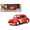 1959 Volkswagen Beetle Red with White Graphics and Boxing Gloves Accessory