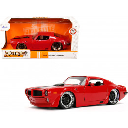 1972 Pontiac Firebird Red with Black Hood Stripe 