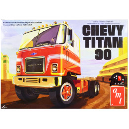 Skill 3 Model Kit Chevrolet Titan 90 Tractor Truck 1/25 Scale Model by AMT